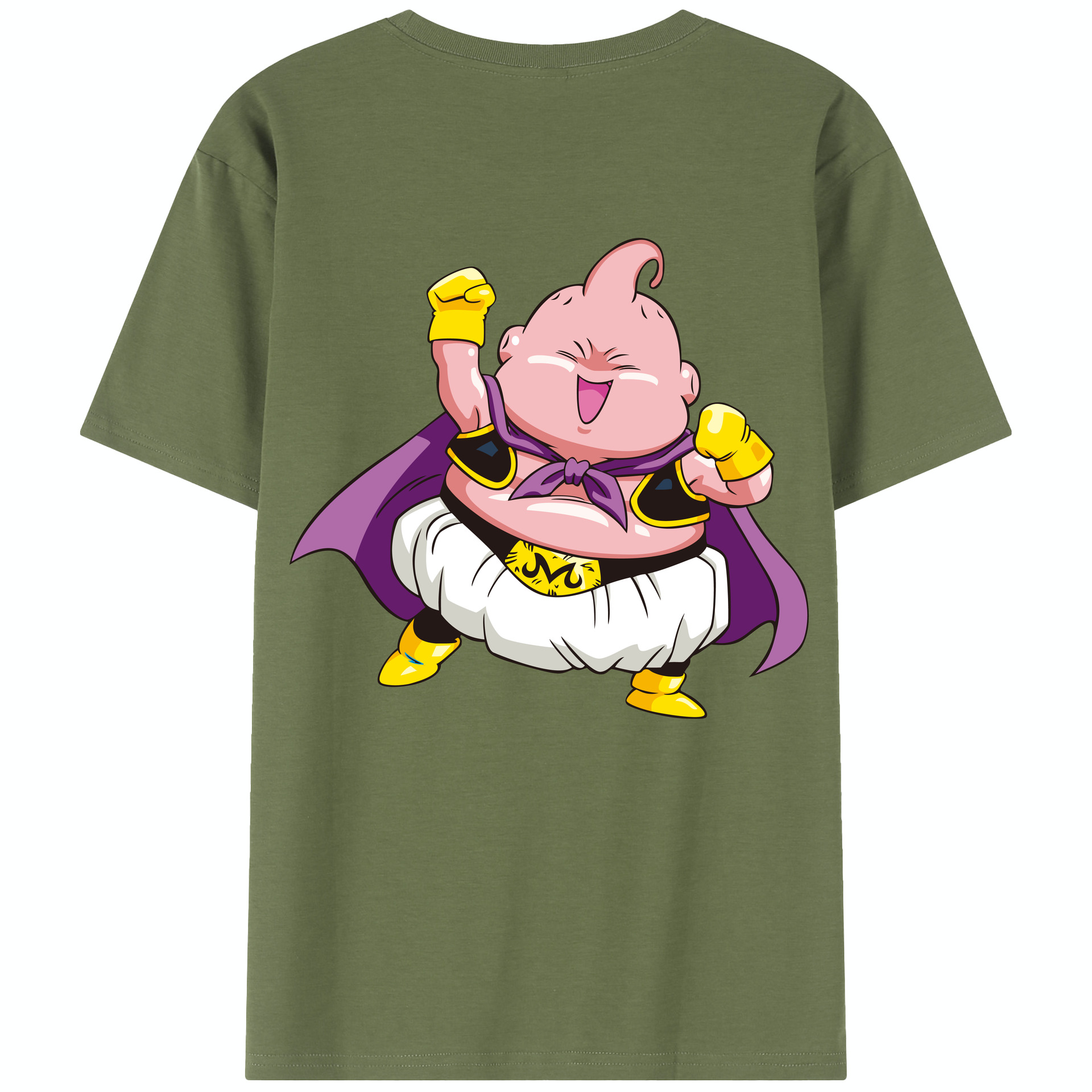 （画像用） ドラゴンボール 魔人ブウ DRAGON BALL Majin Buu 綿100％半袖Tシャツ（背面プリント）